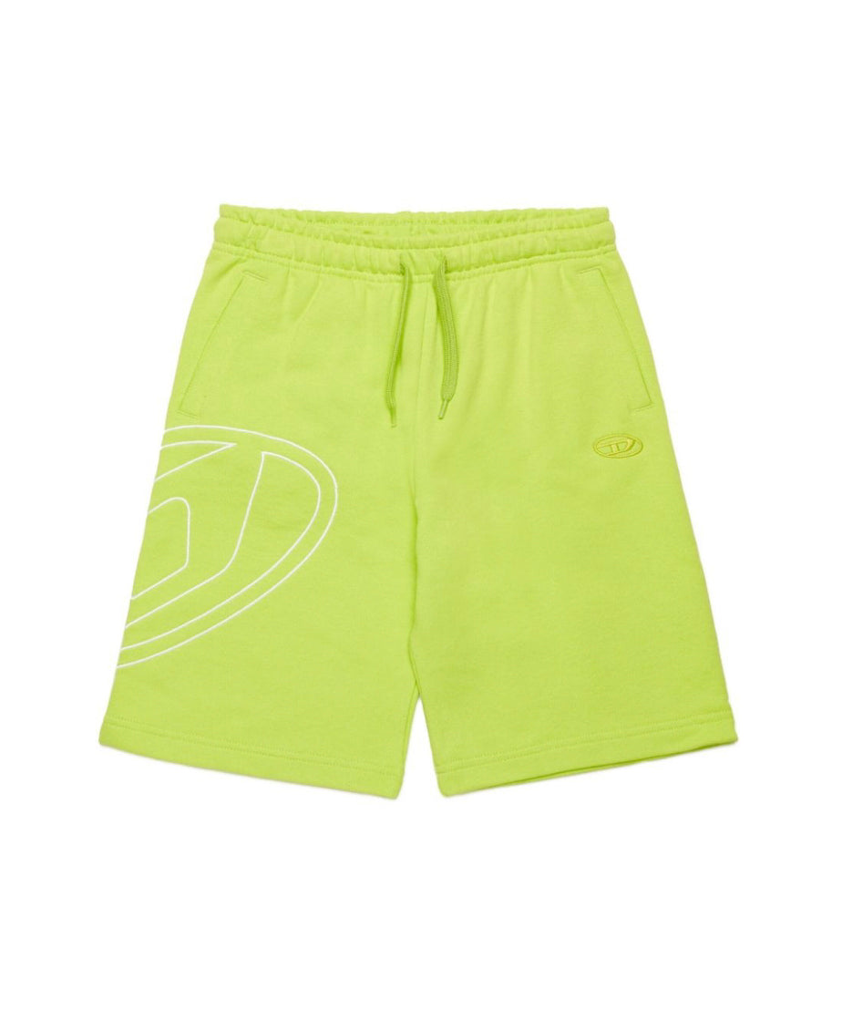 Diesel Kids Bermuda Verde Mela con Macro Oval D per Bambini
