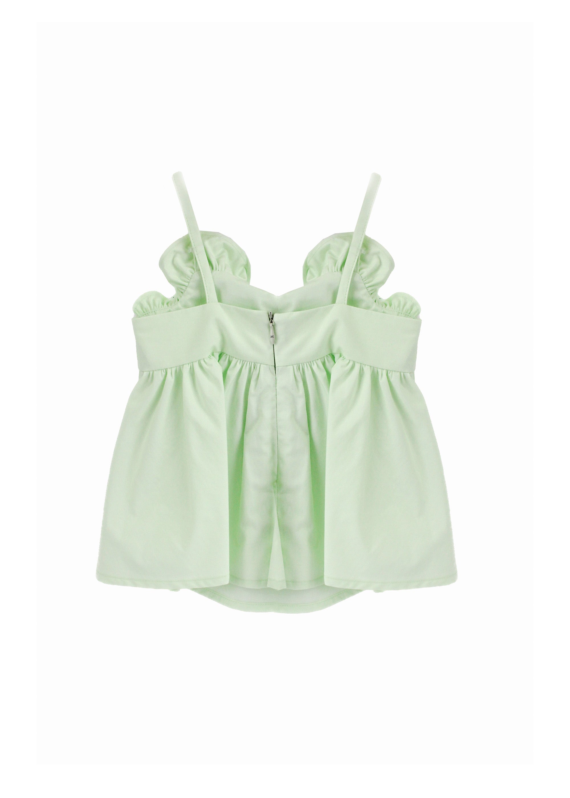 Elisabetta Franchi La Mia Bambina Top con Ruches Menta per Bambine