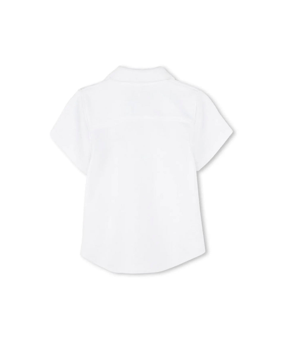 Boss Kids Polo Bianca con Logo per Neonati (retro)