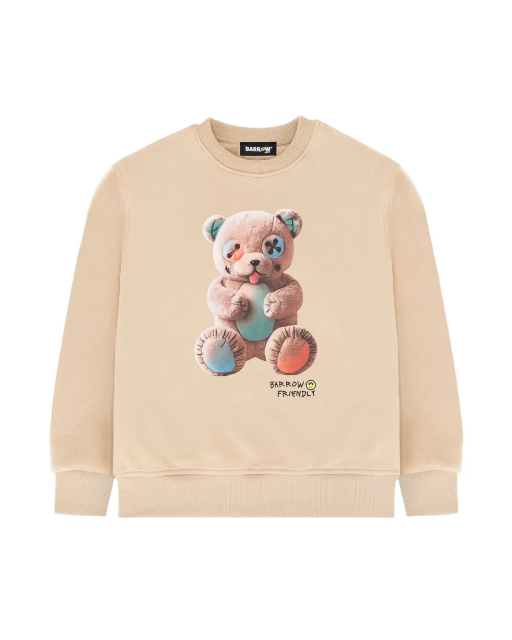 Barrow Kids Felpa Sabbia con Stampa Teddy Unisex