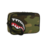 Sprayground Kids Astuccio Verde Motivo Militare con Logo Shark per Bambini