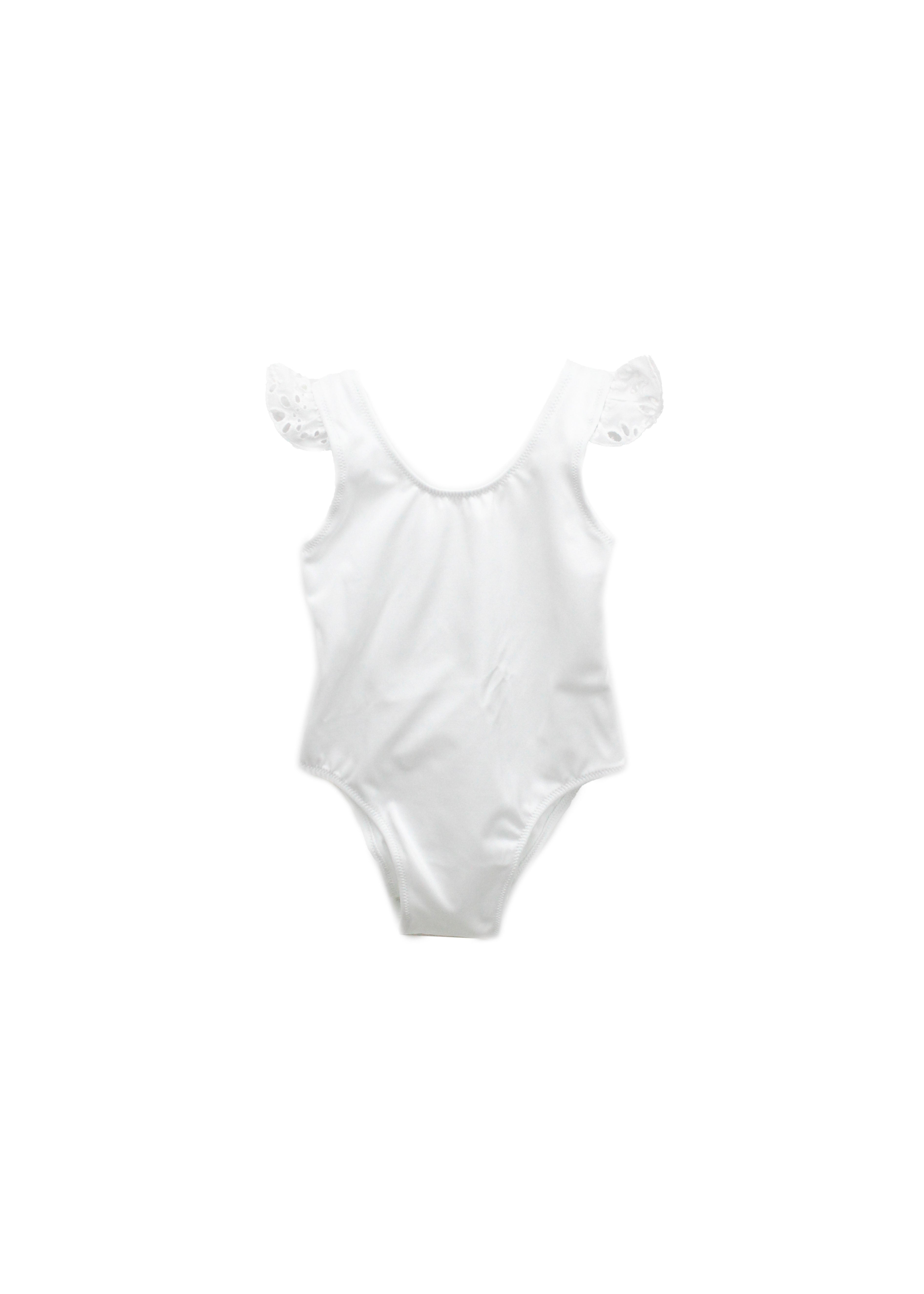 4GIVENESS Costume Monokini Bianco con Ruches per Neonate