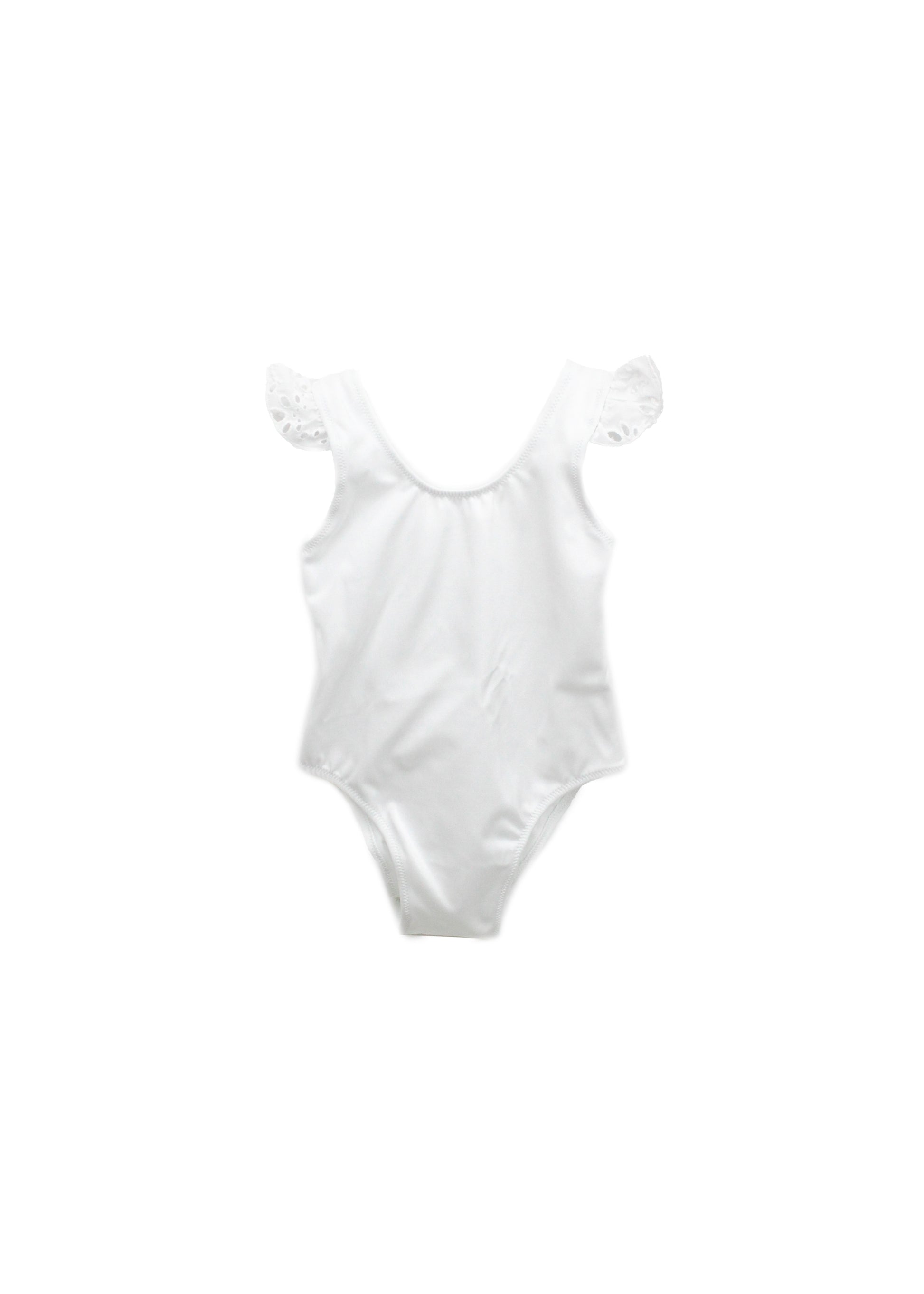 4GIVENESS Costume Monokini Bianco con Ruches per Neonate