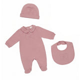 Elisabetta Franchi La Mia Bambina Kit Sunrise Tutina + Cappello + Bavetta per Neonate