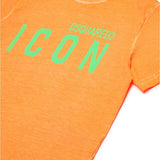 Dsquared2 Kids T-shirt  Arancio con Logo
