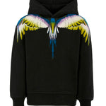 Marcelo Burlon County Of Milan Kids  Felpa Nera con Cappuccio per Bambini