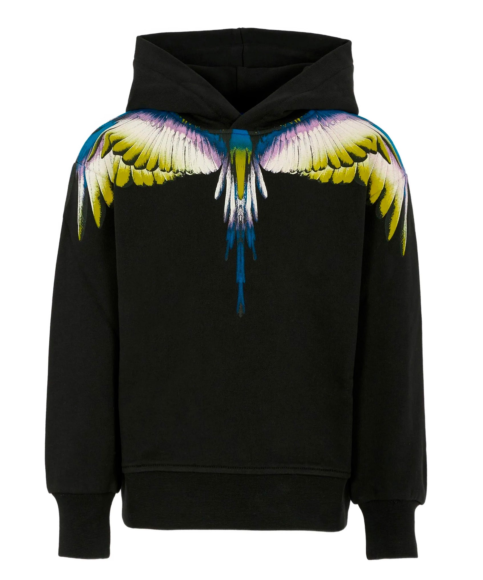 Marcelo Burlon County Of Milan Kids  Felpa Nera con Cappuccio per Bambini