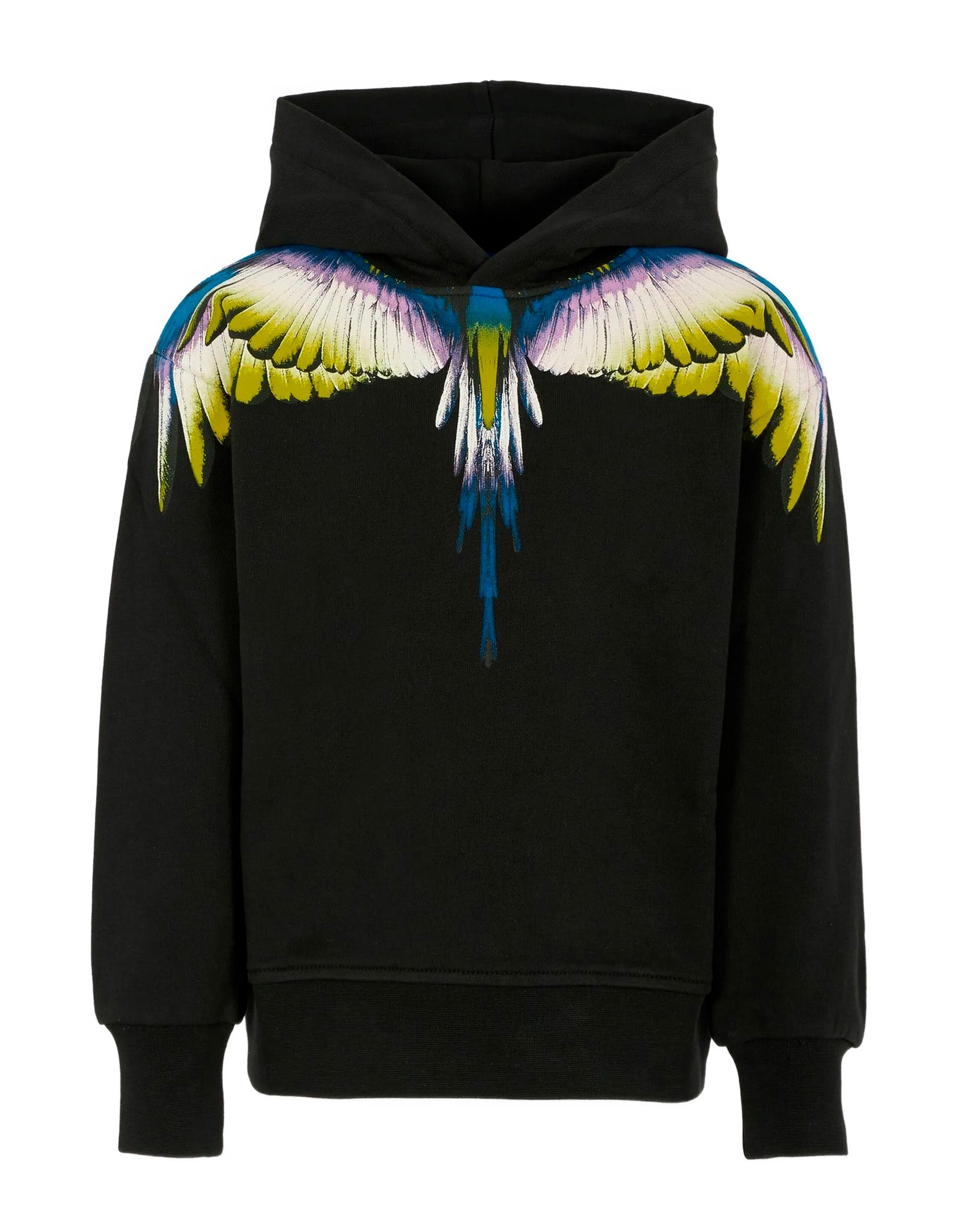 Marcelo Burlon County Of Milan Kids  Felpa Nera con Cappuccio per Bambini
