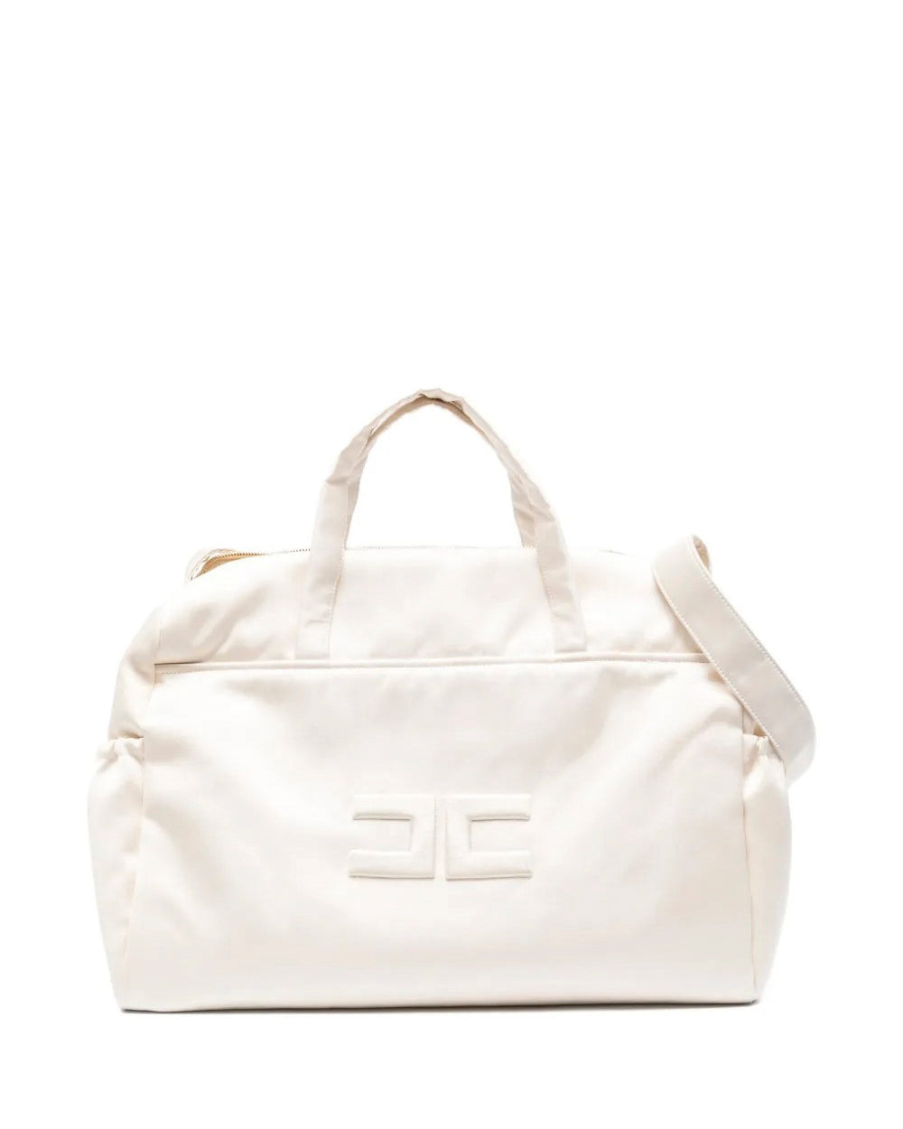 Elisabetta Franchi La Mia Bambina Borsa Mamma Panna con Logo