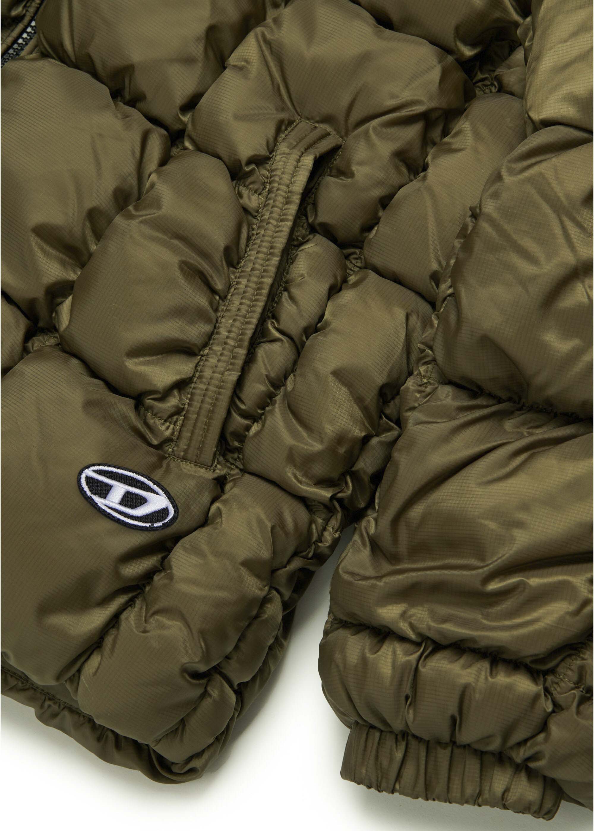 Diesel Kids Bomber Trapuntato Verde per Bambini (dettaglio)