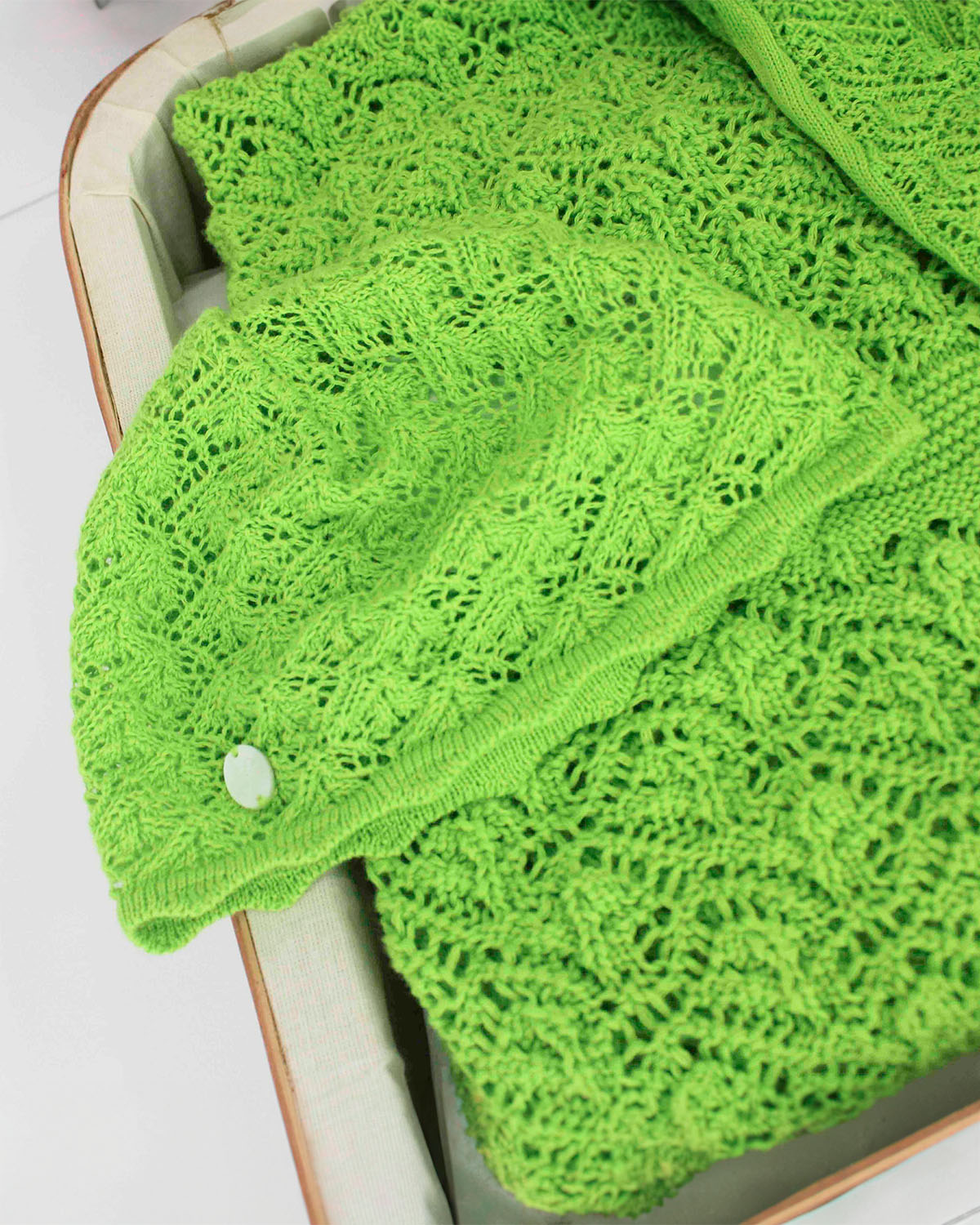 Le Coconne Cappellino Verde per Neonate (FRONTE)