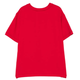 Elisabetta Franchi La Mia Bambina T-Shirt Rosso con Logo Oro per Bambine