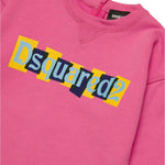 Dsquared2 Kids Abito in Felpa Fucsia con Logo Boxed per Neonate (DETTAGLIO)