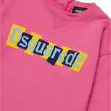 Dsquared2 Kids Abito in Felpa Fucsia con Logo Boxed per Neonate (DETTAGLIO)