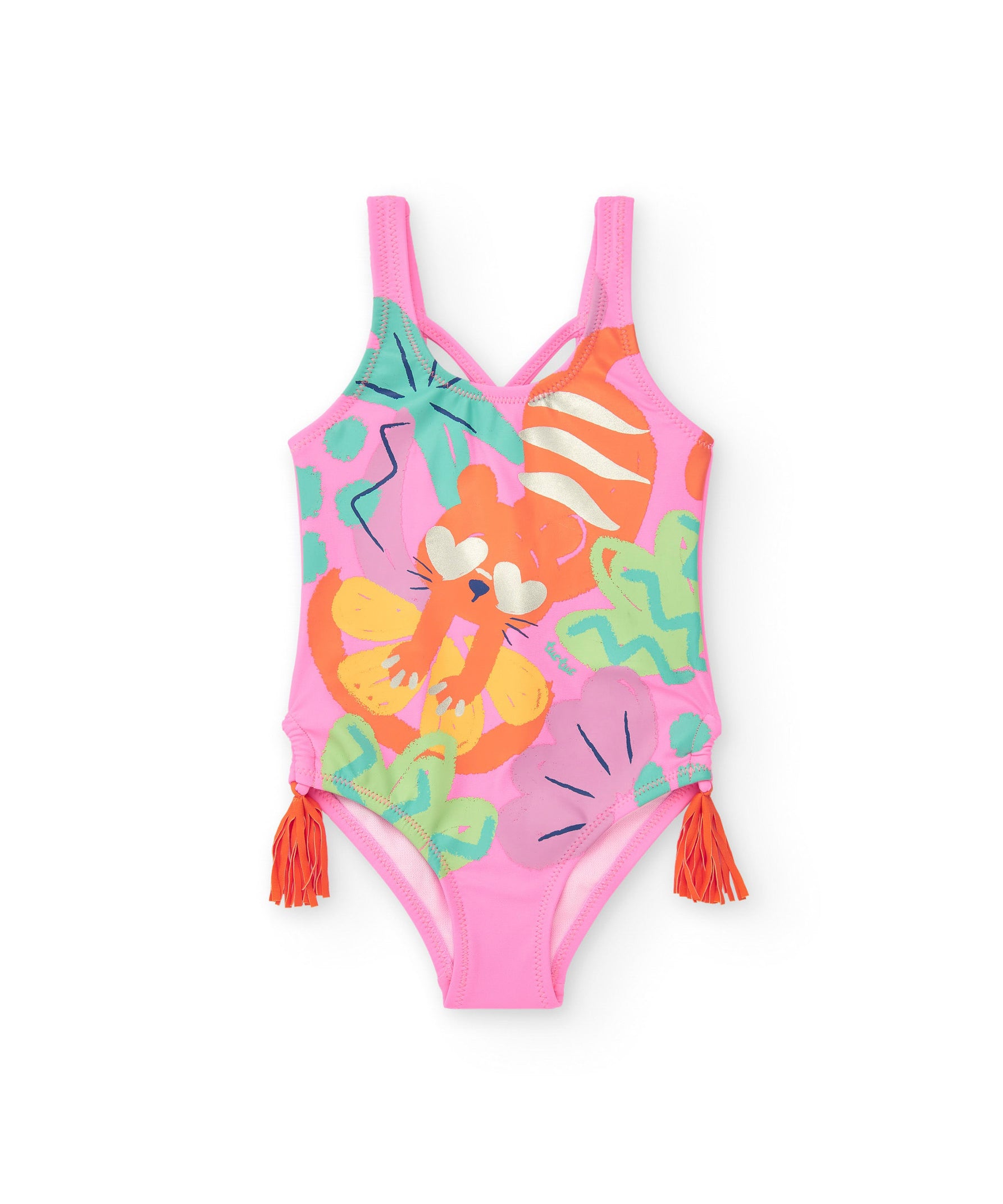 Tuc Tuc Costume Monokini Rosa Cat per Neonate