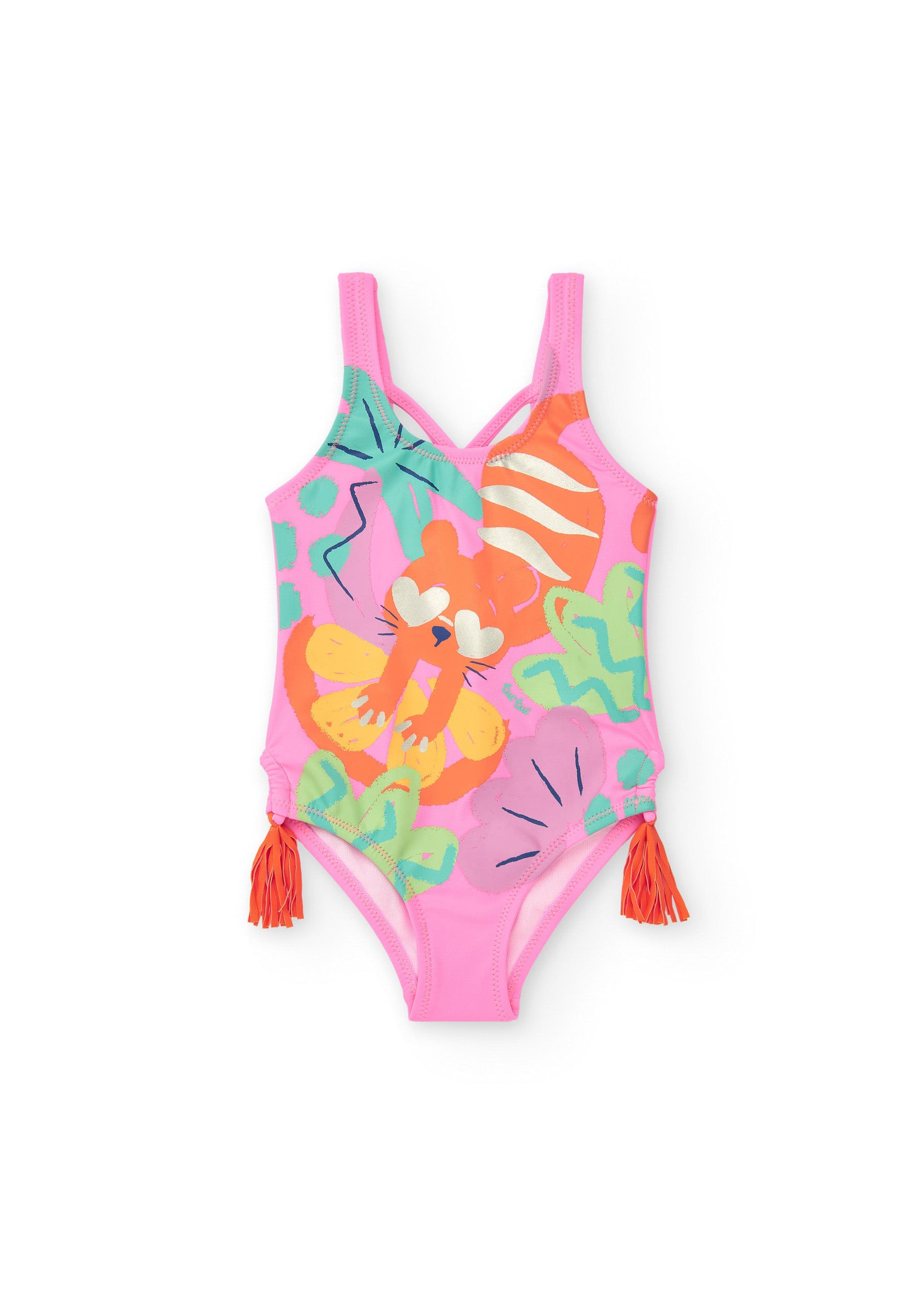 Tuc Tuc Costume Monokini Rosa Cat per Neonate