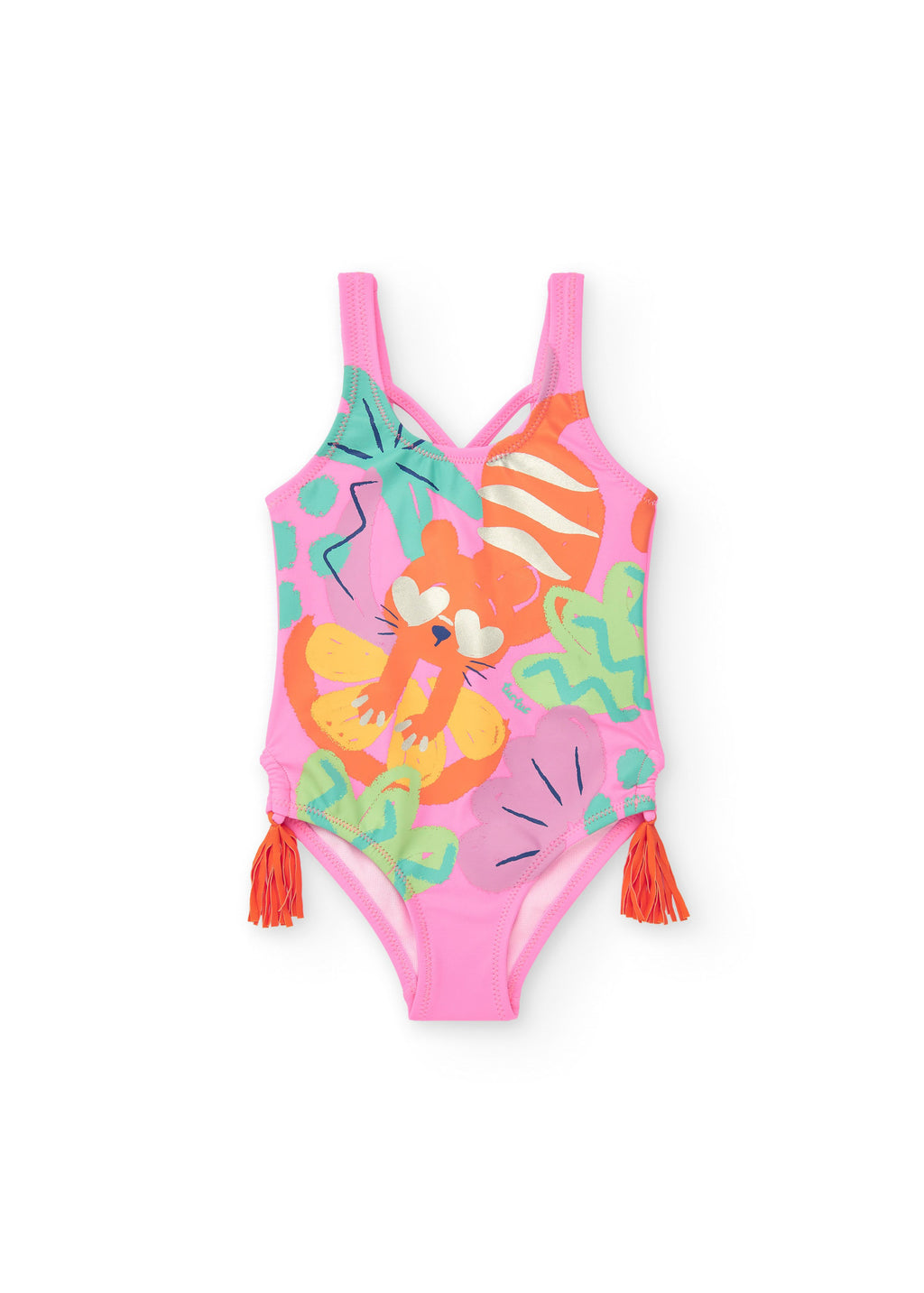Tuc Tuc Costume Monokini Rosa Cat per Neonate