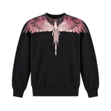 Marcelo Burlon County of Milan Kids Felpa Nero con Ali Cipria per Bambine