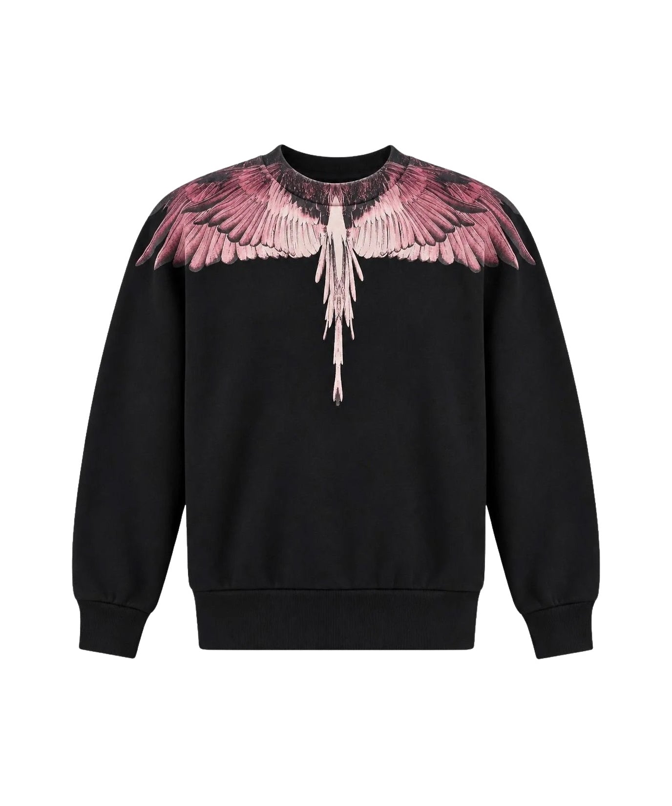 Marcelo Burlon County of Milan Kids Felpa Nero con Ali Cipria per Bambine