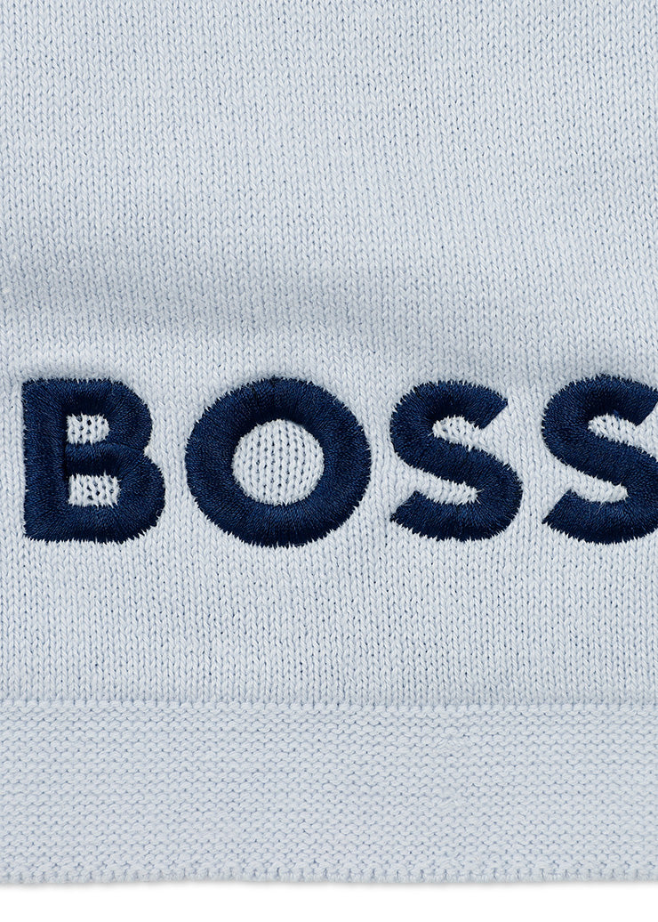 Boss Kids Coperta Blue Sky in Cotone per Neonati