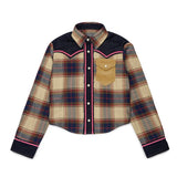 Dsquared2 Kids Camicia Grigio Fantasia a Quadri per Bambine