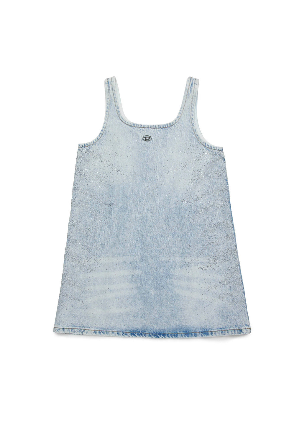 Diesel Kids Abito Denim con Applicazione Strass per Bambine
