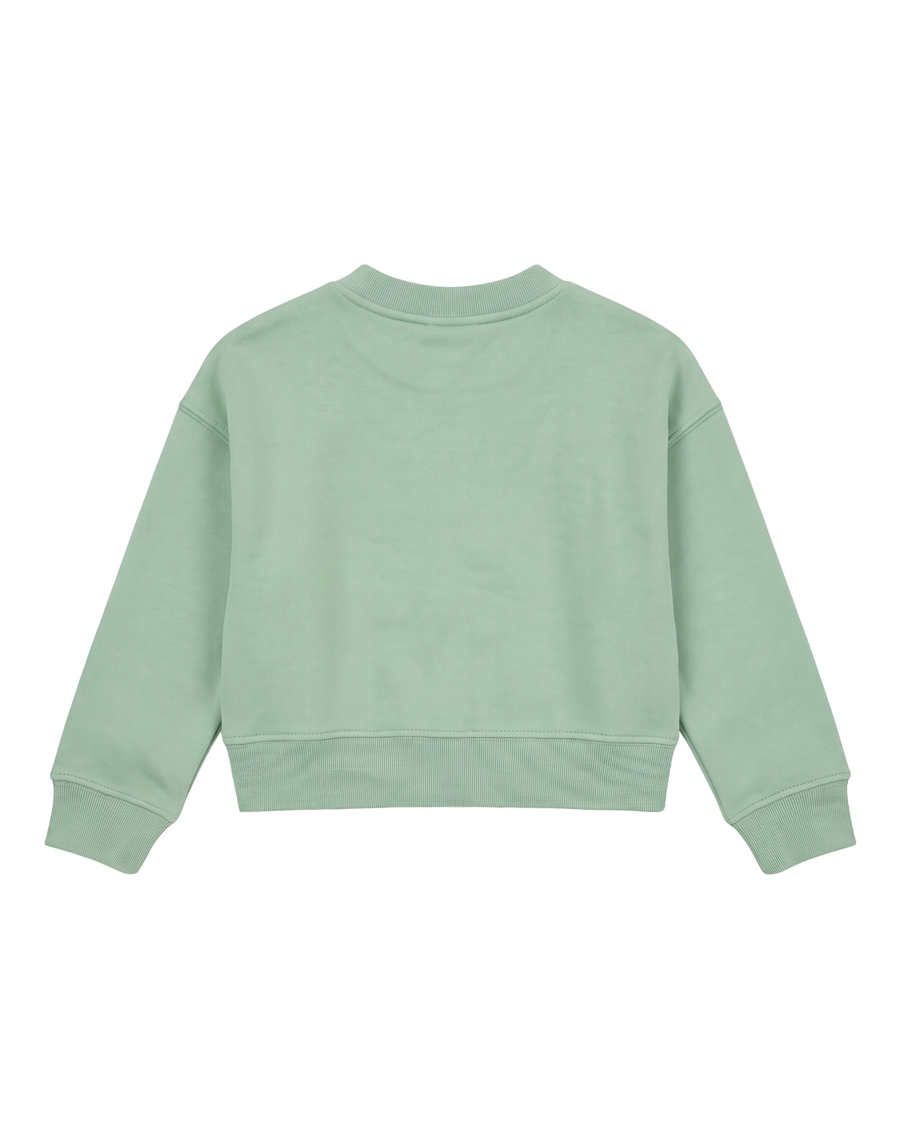 Palm Angels Kids Girocollo Verde Chiaro con Stampa Teddy Spray per Neonati