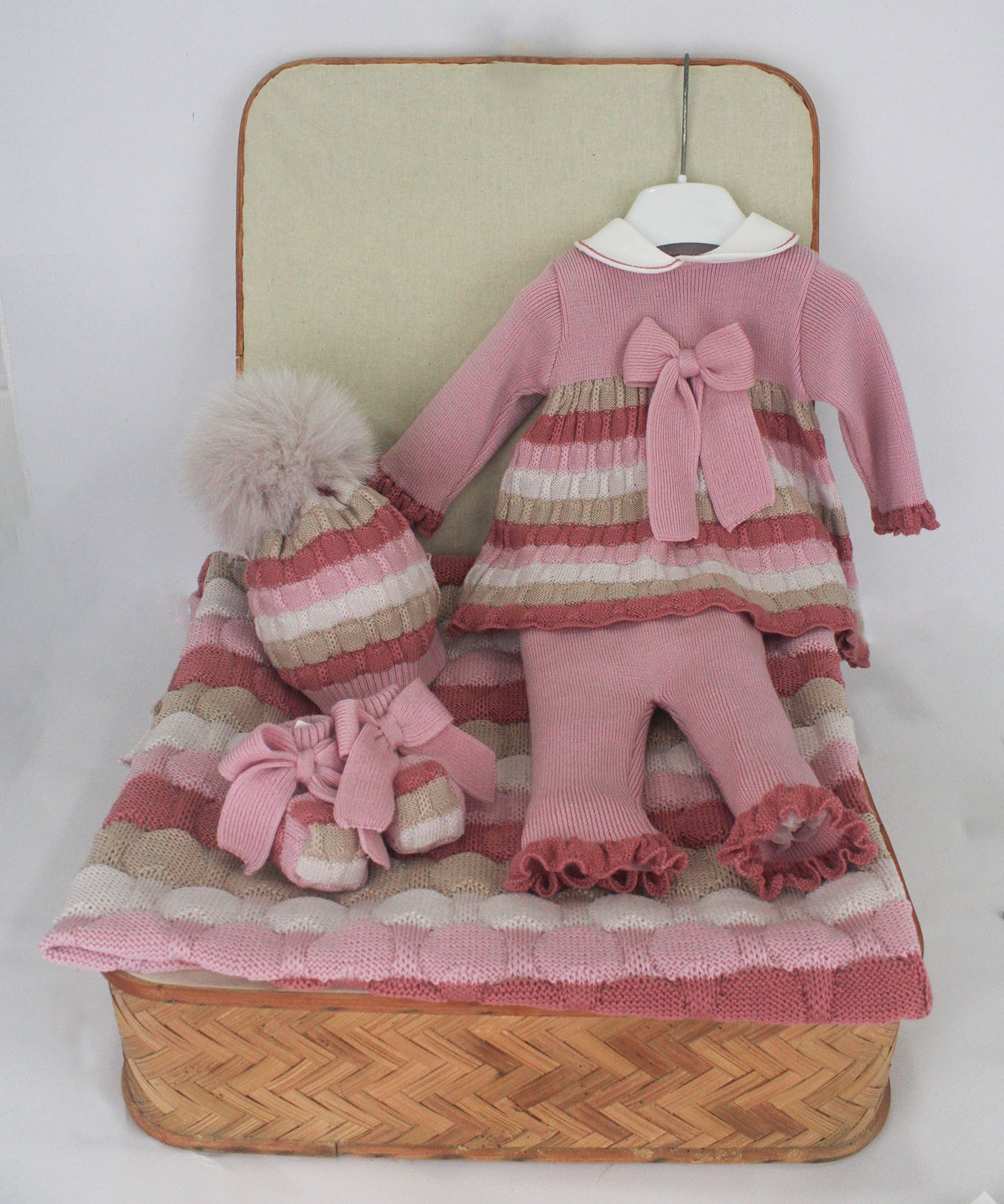 Marlu Corredino Multicolor con Completo con Fiocco per Neonate