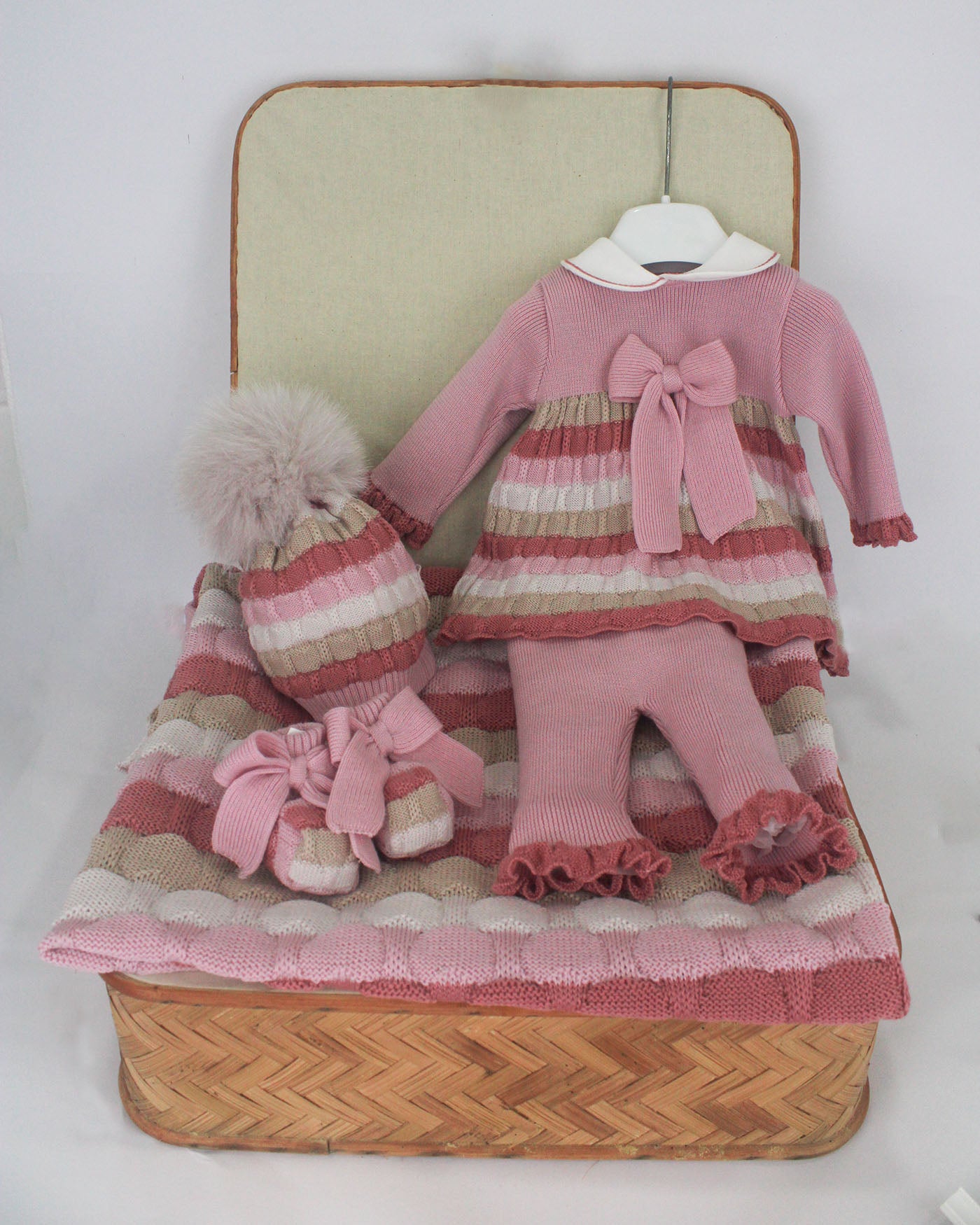 Marlu Corredino Multicolor con Completo con Fiocco per Neonate