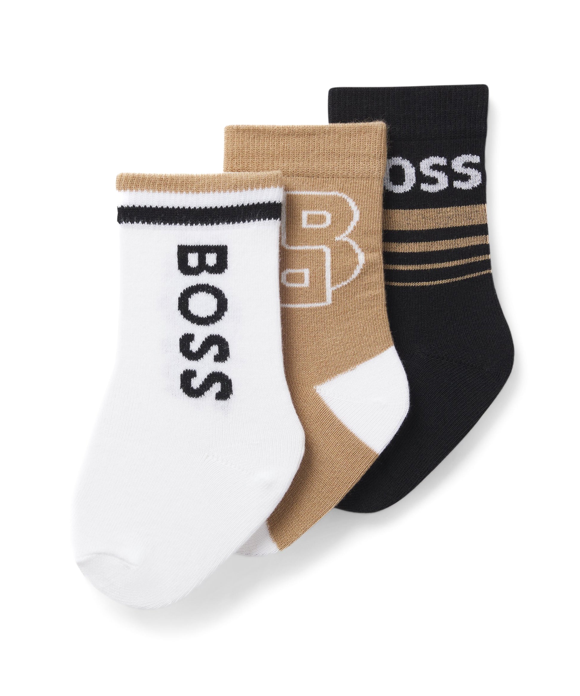 Hugo Boss Kids Calzini con Logo in Confezione da Tre per Neonati
