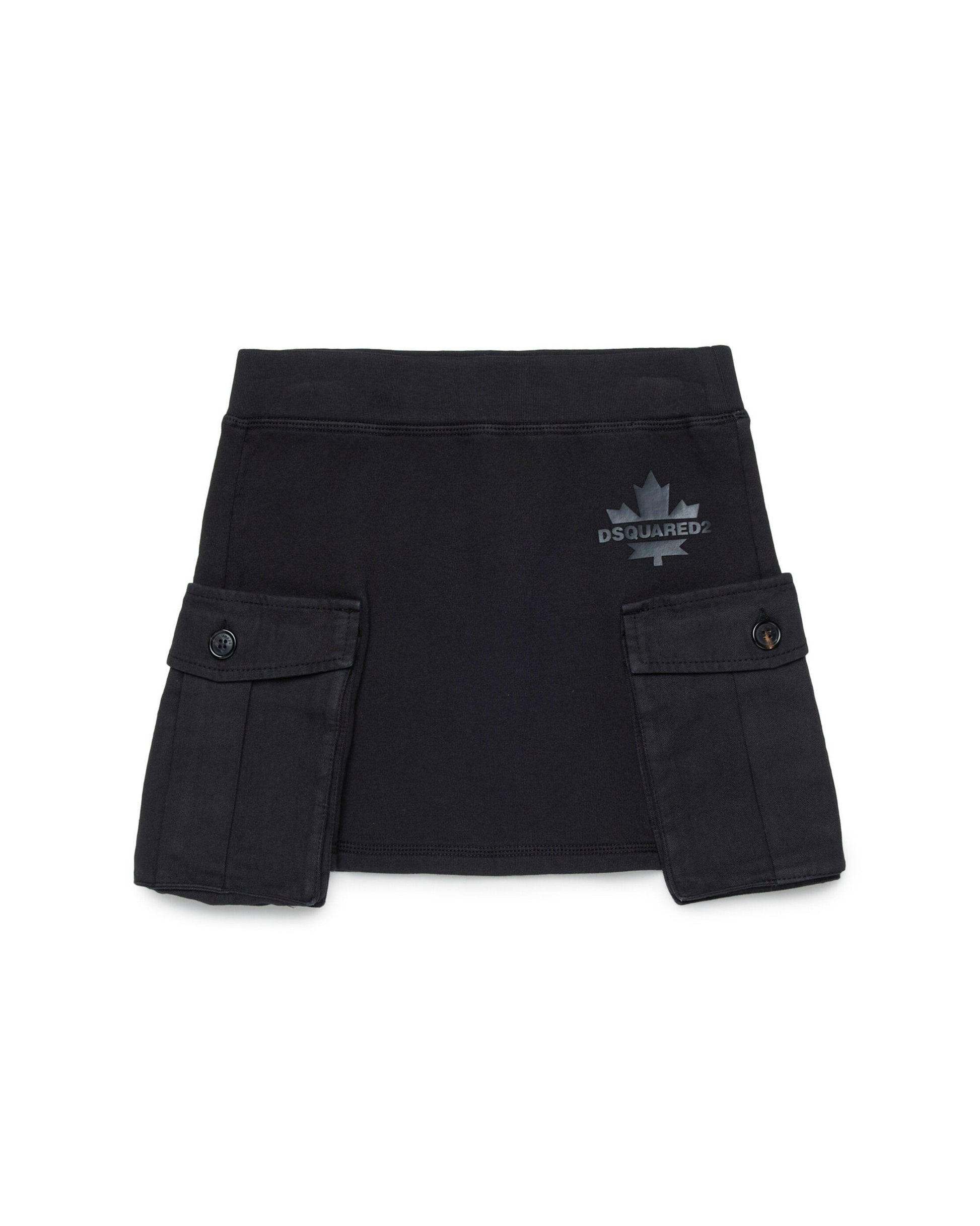 Dsquared2 Kids Gonna Cargo Nera Maple Leaf per Bambine