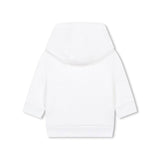 Boss Kids Felpa Bianca con Cappuccio con Patch B per Neonati (retro)