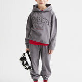 Iceberg Kids Felpa Piombo con Cappuccio con Logo in Rilievo per Bambini