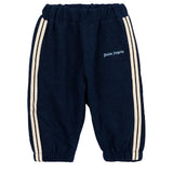 Palm Angels Kids Pantalone in Denim Blu con Logo per Neonati