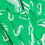 MSGM Kids Camicia Verde con Stampa Astratta