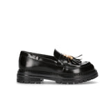Elisabetta Franchi La Mia Bambina Mocassino Nero Lucido con Nappe per Bambine