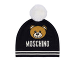 Moschino Kids Cappellino Nero con Logo Teddy Bear per Bambini
