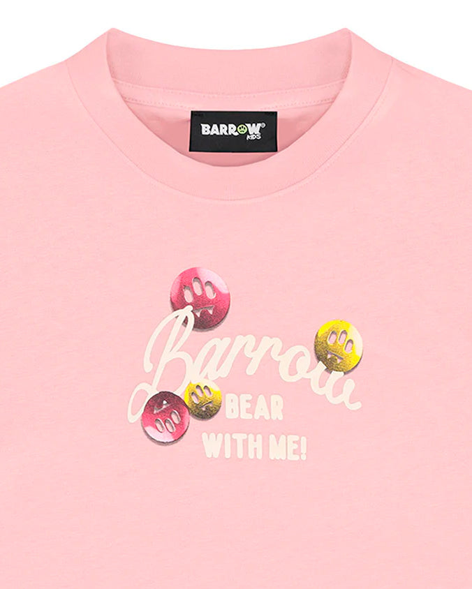 Barrow Kids T-Shirt con Stampa Teddy Retro per Bambine