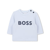 Boss Kids Salopette a Costine + T-shirt Navy per Neonati
