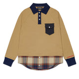 Dsquared2 Kids Camicia Beige e Fantasia a Quadri Unisex