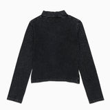 Diesel Kids T-Shirt Nero con Logo e Strass per Bambine