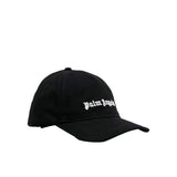 Palm Angels Kids Cappello Nero con Ricamo Logo a Contrasto per Bambini