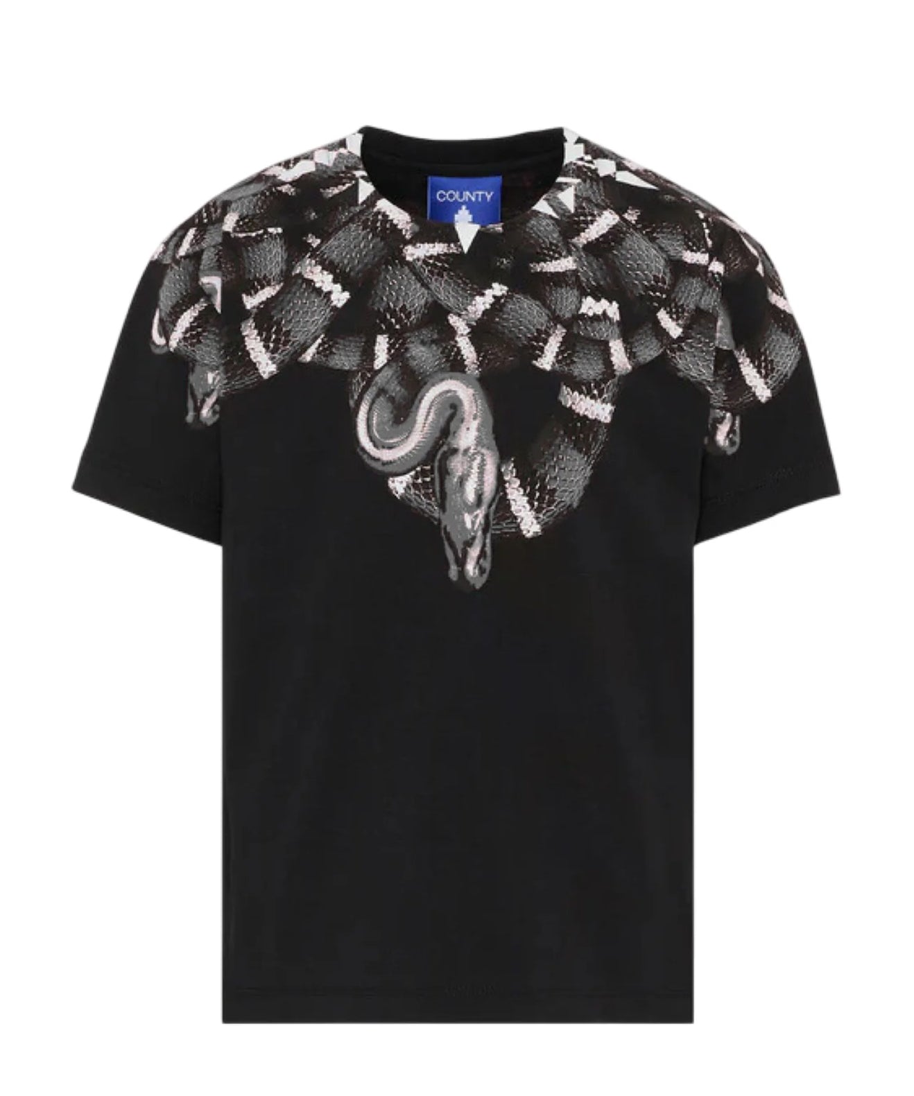 Marcelo Burlon County of Milan Kids T-Shirt Snake Nera per Bambini