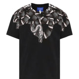 Marcelo Burlon County of Milan Kids T-Shirt Snake Nera per Bambini