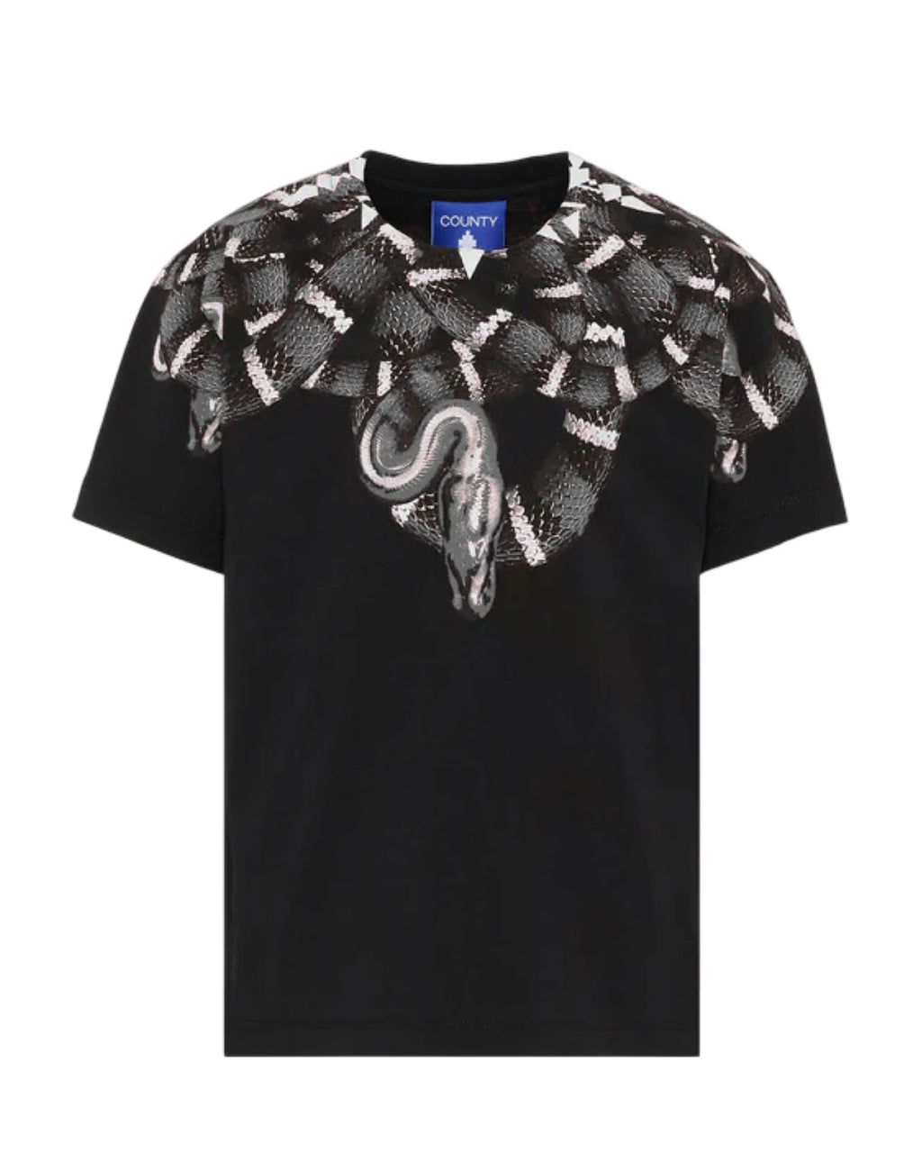 Marcelo Burlon County of Milan Kids T-Shirt Snake Nera per Bambini
