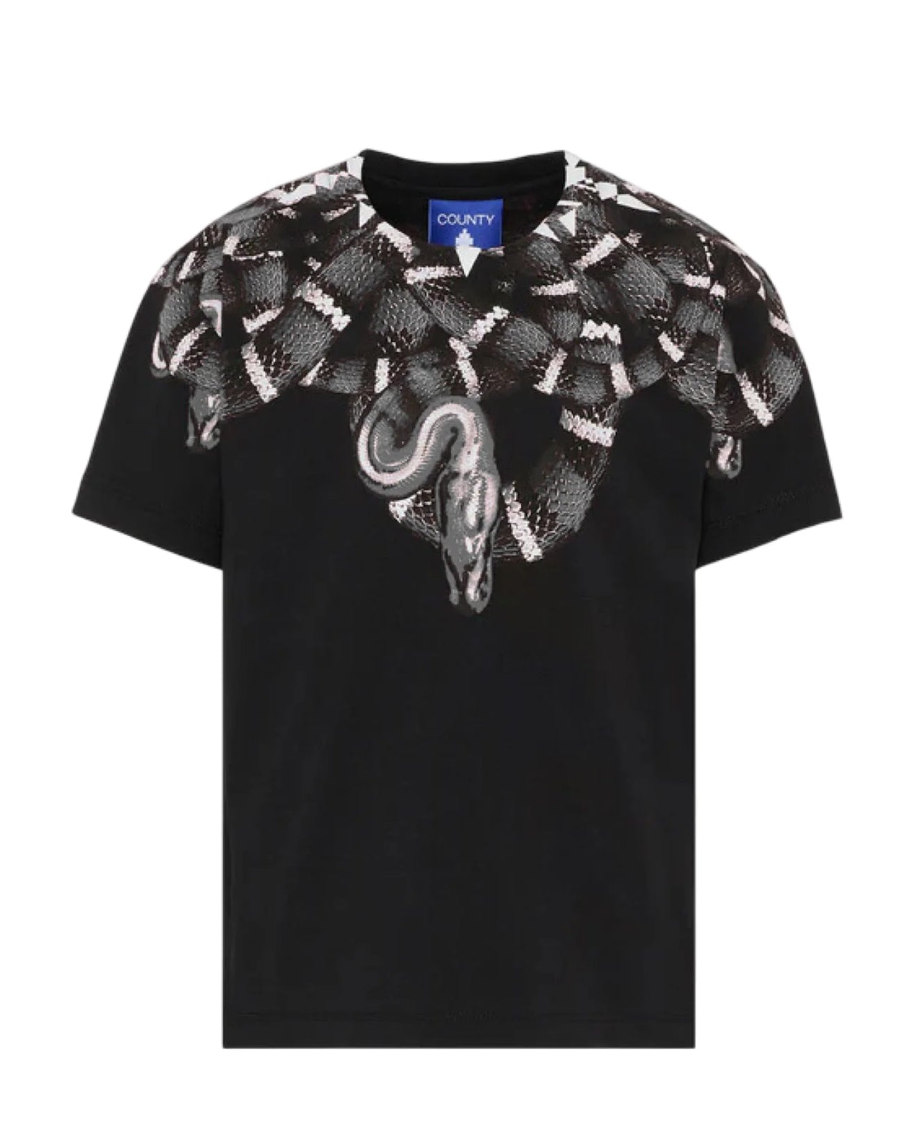 Marcelo Burlon County of Milan Kids T-Shirt Snake Nera per Bambini