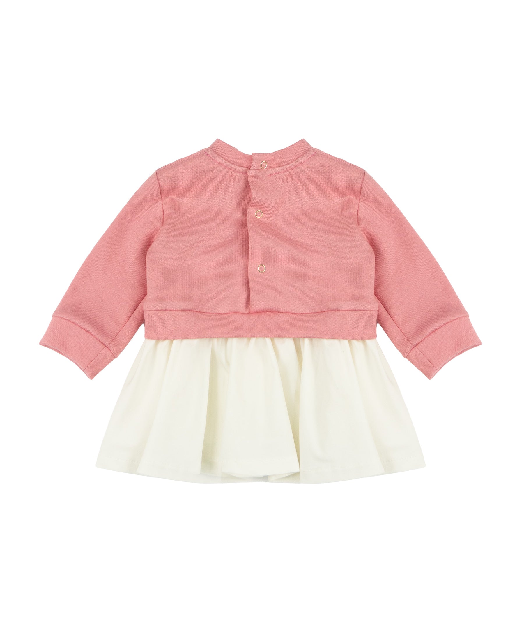 Elisabetta Franchi La Mia Bambina Abito Ortensia e Avorio con Logo per Neonate