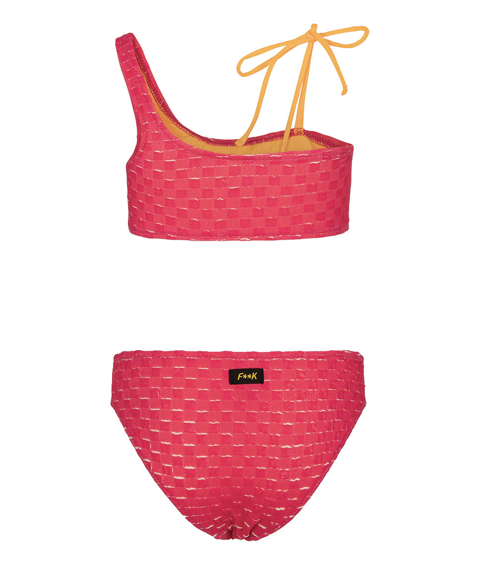 F**K Kids Costume Fantasia Fucsia Monospalla per Bambine