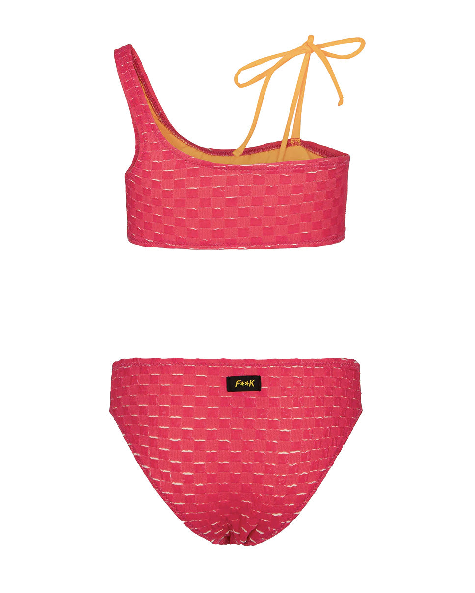 F**K Kids Costume Fantasia Fucsia Monospalla per Bambine