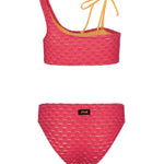 F**K Kids Costume Fantasia Fucsia Monospalla per Bambine
